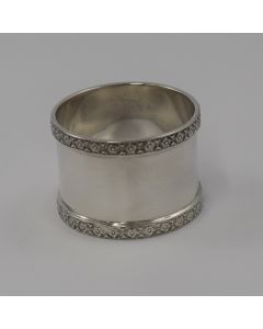 Antique English Sterling Silver Napkin Ring by AE Poston & Co. Ltd., Birmingham, 1931