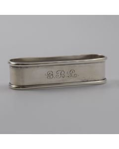 Vintage Oblong Sterling Silver Napkin Ring #4064 by R. Blackinton Engraved "GBL" 