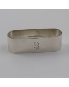 Mid Century , Oblong Sterling Silver Napkin Ring #188 by Gorham Engraved "B"